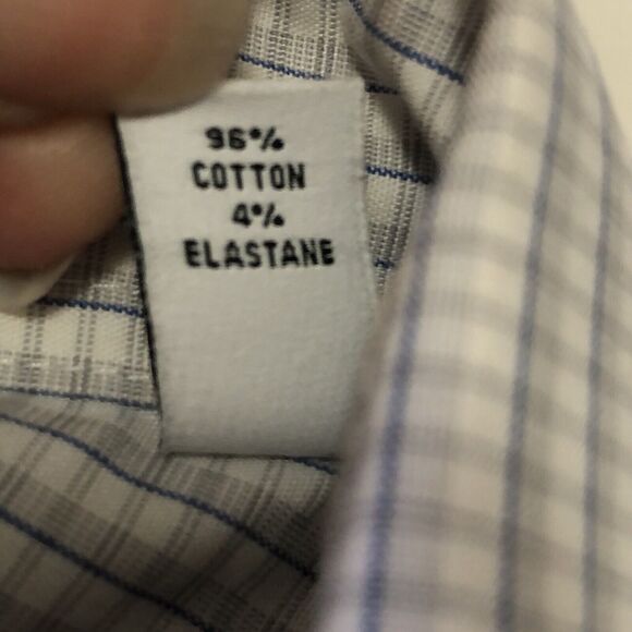 Calvin Klein Men's Infinite Non-Iron Slim Fit Stretch Collar Size 17 34/35 XL - Picture 10 of 14